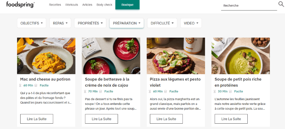 recettes foodspring